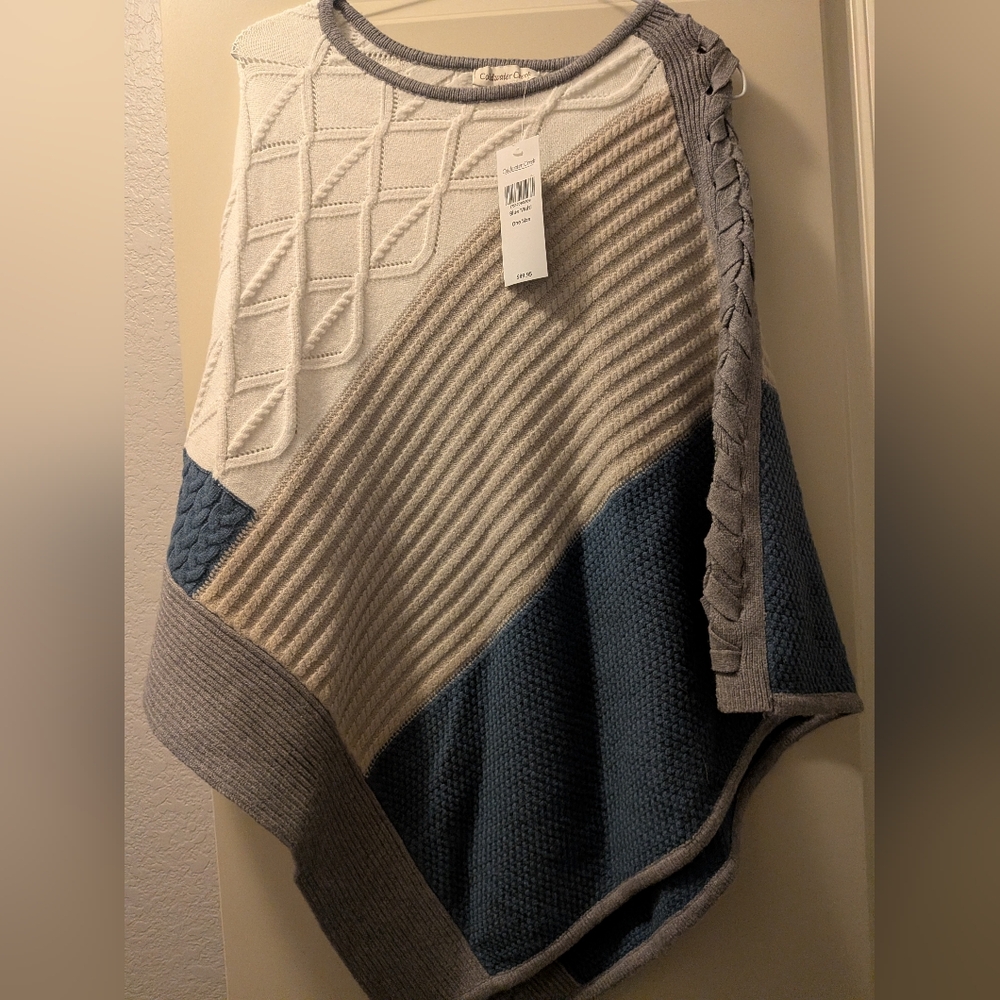 Cold Water Creek Knitted shawl poncho